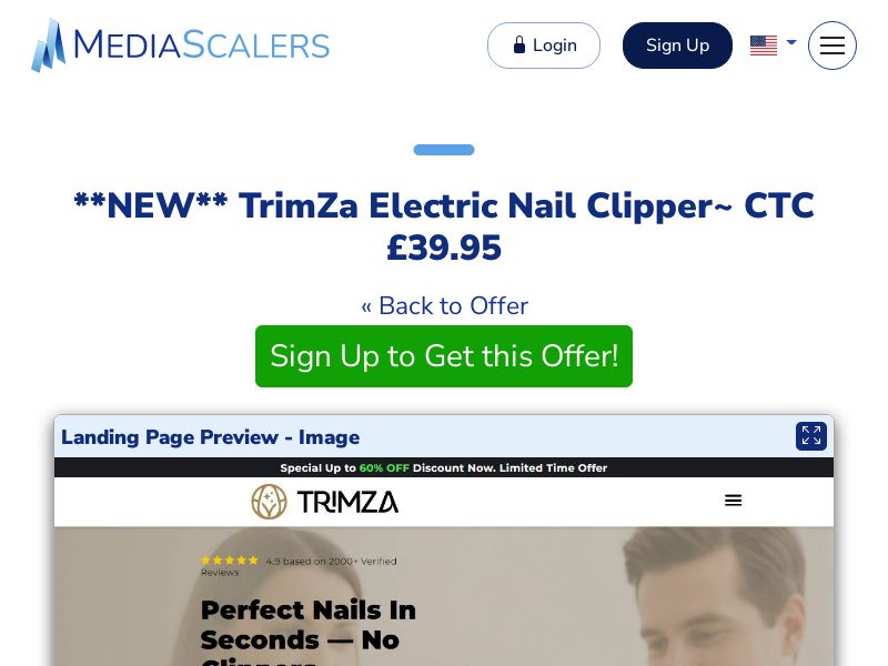 TrimZa Electric Nail Clipper~ CTC £39.95 {+DTC, Alt-Landers} (Event Tracking) [UK]