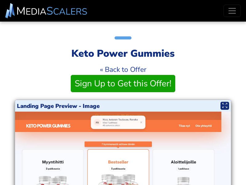 Keto Power Gummies {+Advertorial, DTC, Alt-Landers, Quiz} (Event Tracking) [FI]