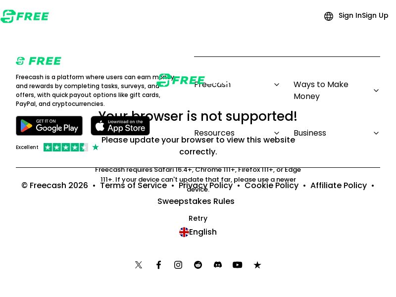 Freecash | US