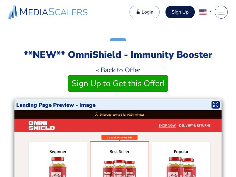 OmniShield - Immunity Booster {+DTC} (Event Tracking) [DE, FR, AT, CH, IT, SE, DK, +7 More]
