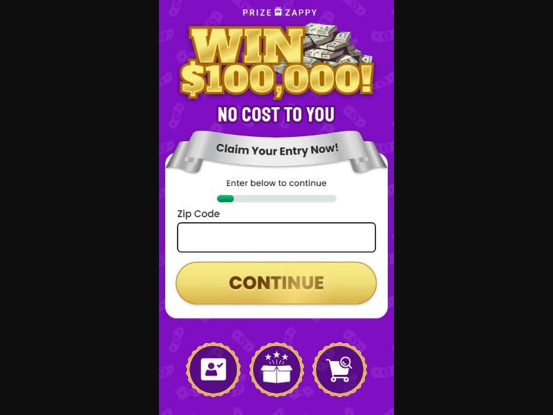 38826 - US - [WEB+MOB] - Prize Zappy - $100k Giveaway - CPL SOI