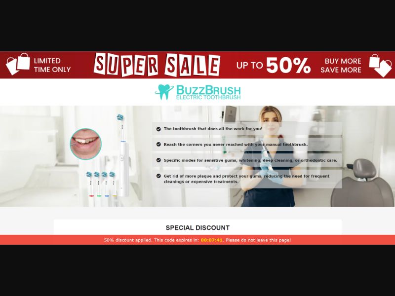 [WEB+MOB] Qinux BuzzBrush – Electric Toothbrush /International (112 GEOs) CPS *FB/TT/Google/Taboola Pixel*