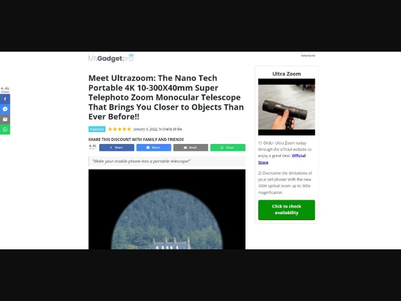 [WEB+MOB] Ultra Zoom /ES/PT COD *FB/TikTok/Google/Taboola Pixel*