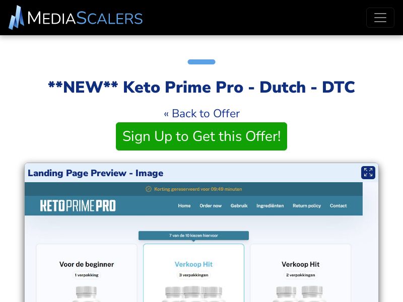 Keto Prime Pro - Dutch - DTC (Event Tracking) [BE]
