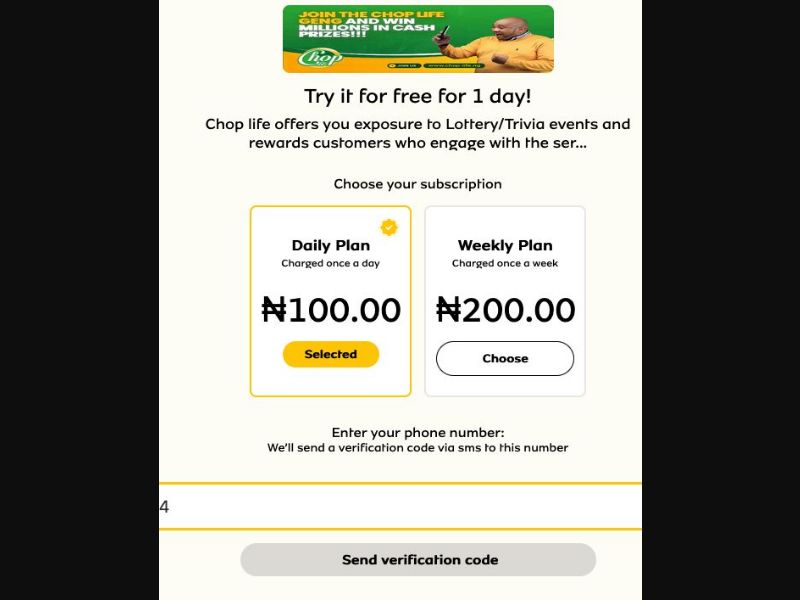37490 - NG - [MOB] - Chop Life (Evina) - MTN - 2 Click
