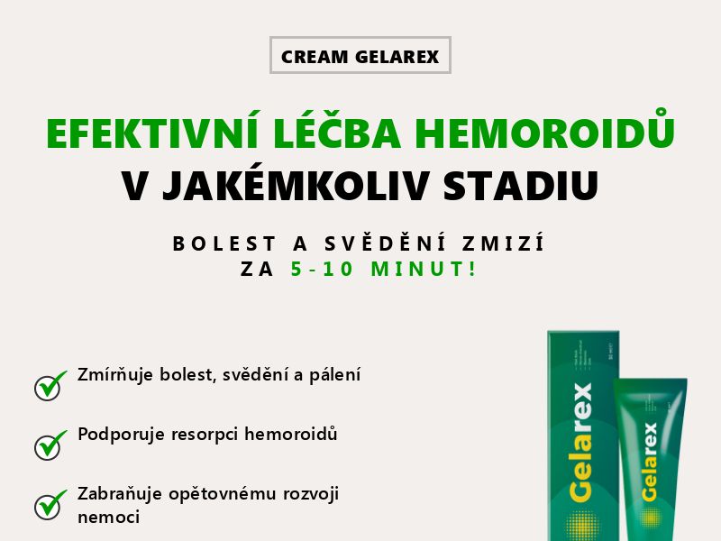 Gelarex CZ - hemorrhoids treatment