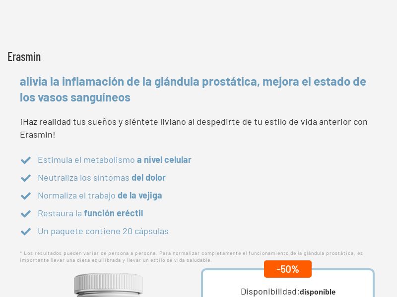 Erasmin HN (prostatitis) - low price