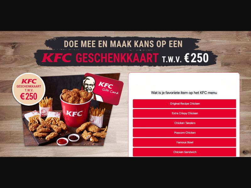 BE - Quiztionnaire - KFC - (CPL)