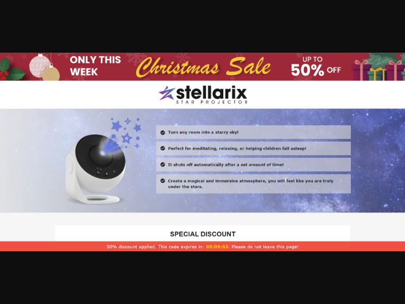 [WEB+MOB] Qinux Stellarix – Star Projector /International (112 GEOs) CPS *FB/TT/Google/Taboola Pixel*