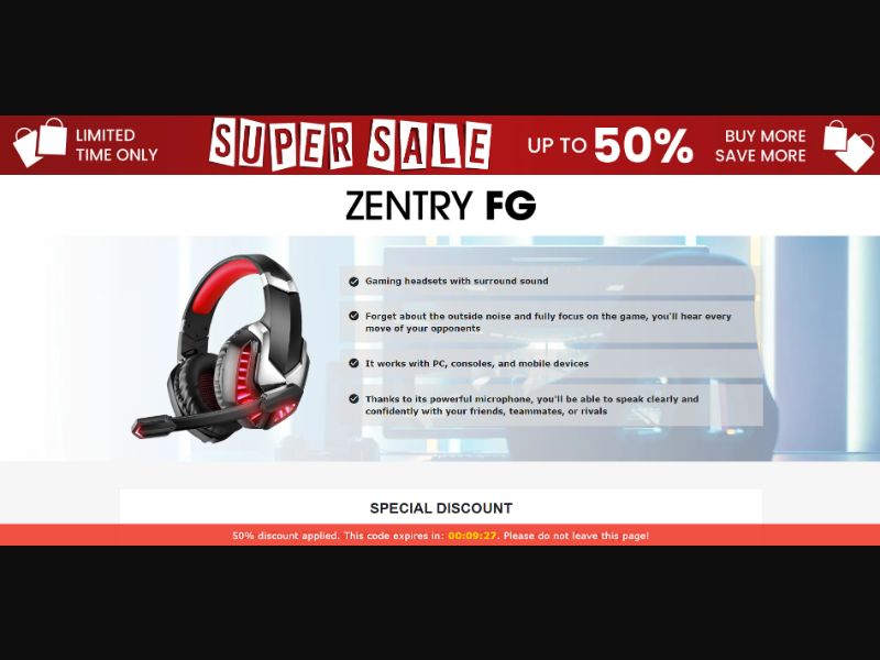 [WEB+MOB] Qinux Zentry FG – Gaming Headset /International (112 GEOs) CPS *FB/TT/Google/Taboola Pixel*