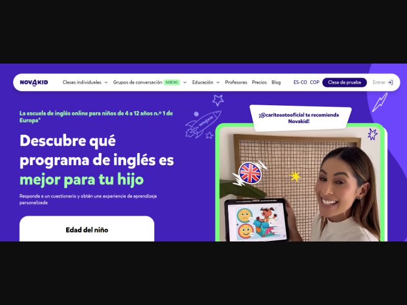 [WEB+MOB] NovaKid - English Lessons for Kids /BR/AR/CO/CL//MX/PE CPS
