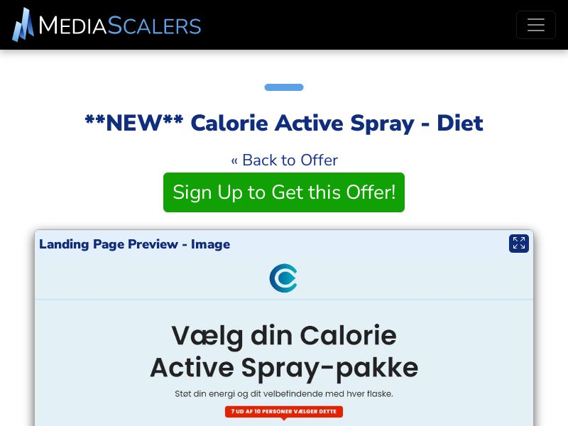 Calorie Active Spray - Diet {+Quiz, DTC} [DK]