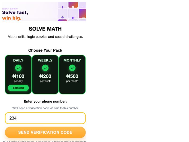 Mathsolve MTN