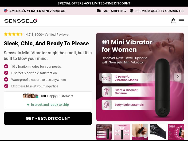 Mini Vibrator - Sensselo - CTC $39.99