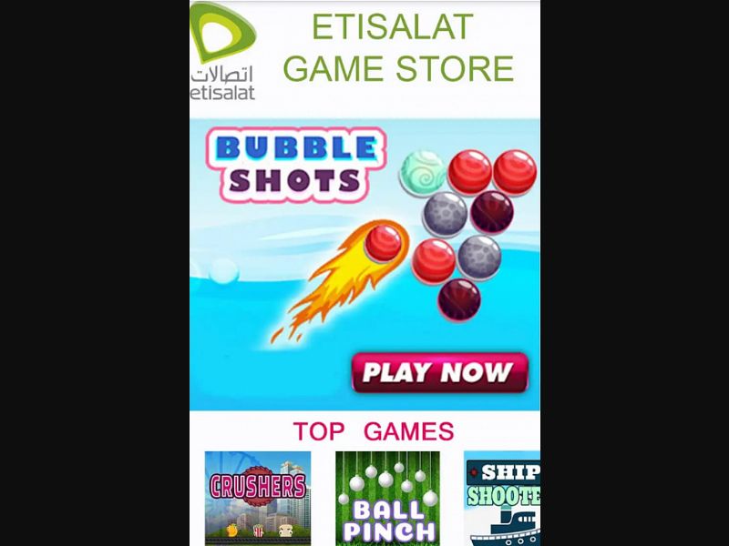 [MOB] Bubble shots /NG [Etisalat] - 1 Click