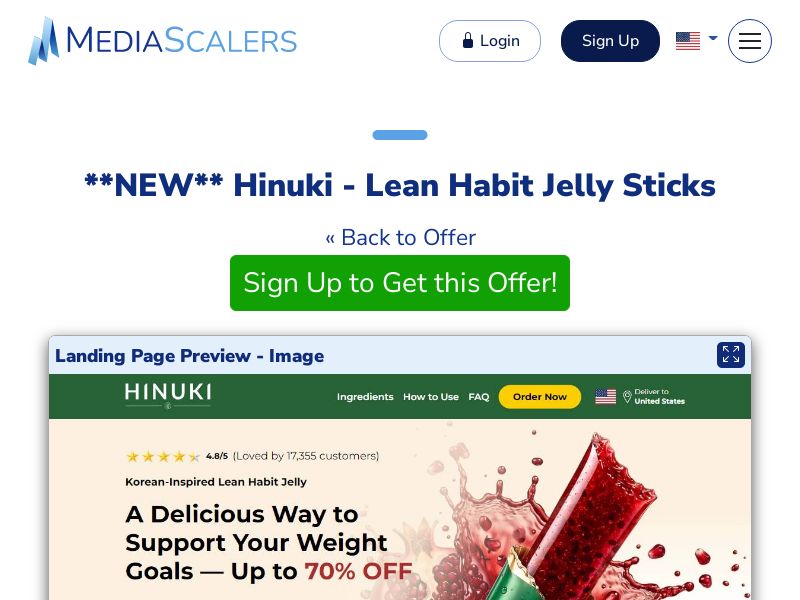 Hinuki - Lean Habit Jelly Sticks {+DTC} [US]