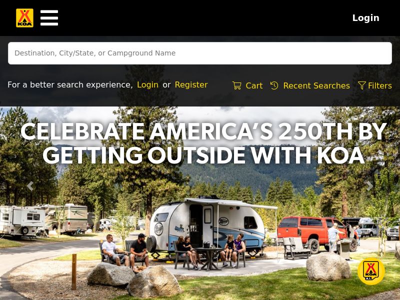 [WEB+MOB] Kampgrounds of America /US/CA CPS up to 12.00$ [Approval required] 