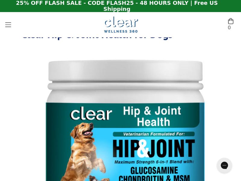 Clear Hip & Joint Support for Dogs