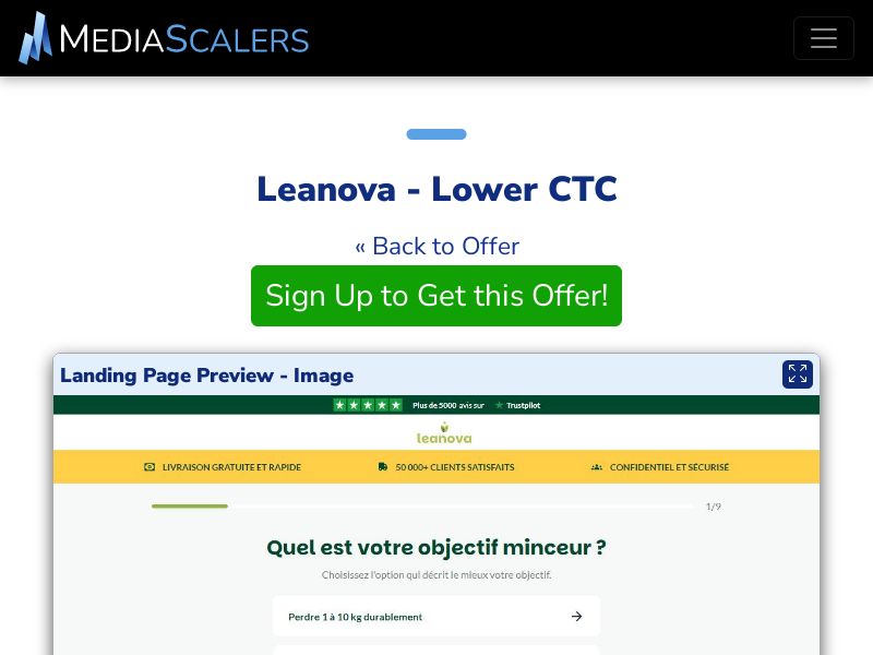 Leanova - Lower CTC {+DTC, Quiz} [FR, CH, BE, LU, US, GB]