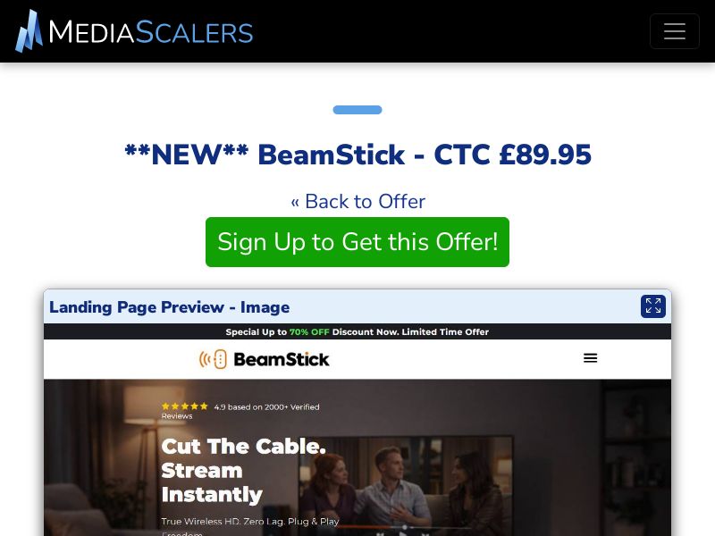 BeamStick - CTC £89.95 {+DTC, Alt-Landers} (Event Tracking) [UK]