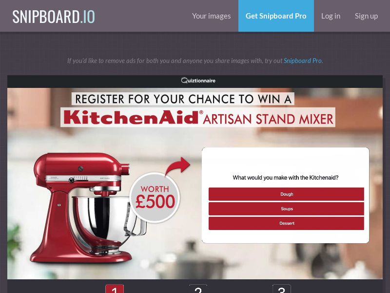 Quiztionnaire - KitchenAid UK - SOI