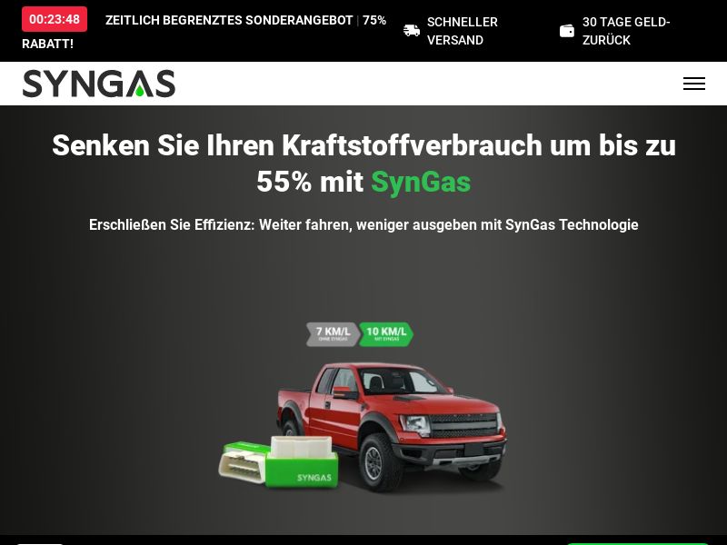SynGas OBD Fuel Saver - DTC [DE] (Social,Banner,Native,Push,SEO,Search,Brand Bidding) - CPA