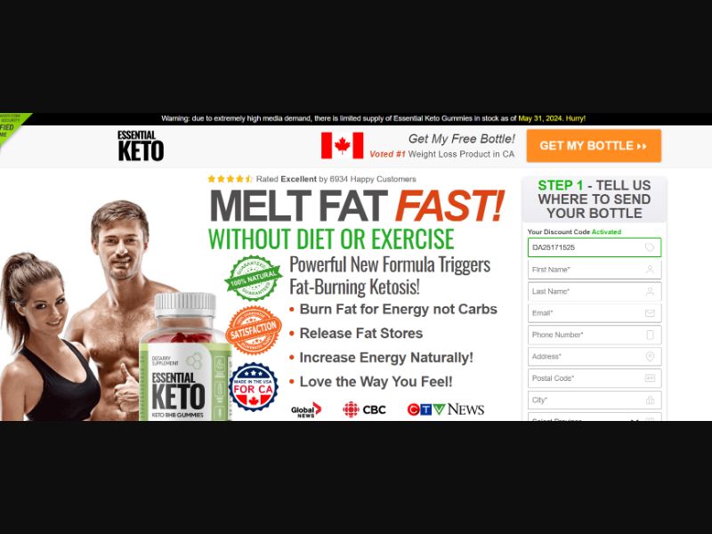 [WEB+MOB] Essential Keto Gummies /CA [CPS] *FB Pixel* [Approval Required]