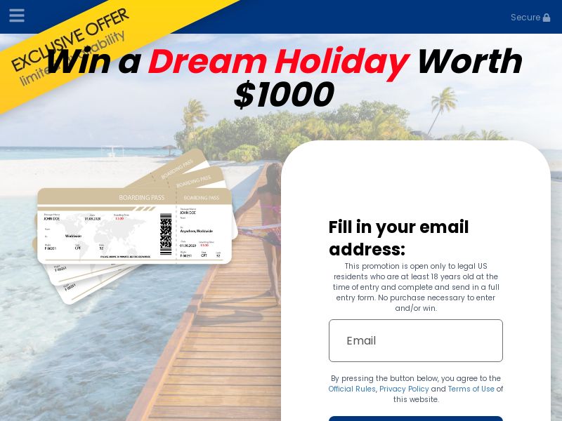 YOUSWEEPS - Win a Dream Holiday | US