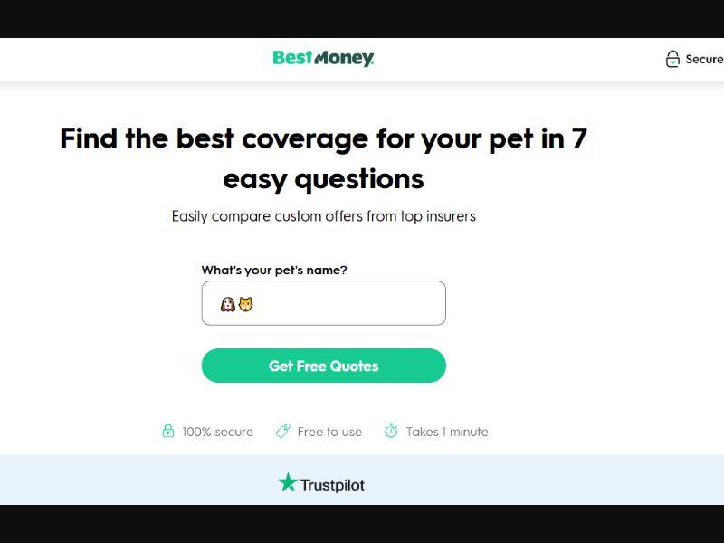 [WEB+MOB] BestMoney - Pet Insurance /US CPL [RevShare]