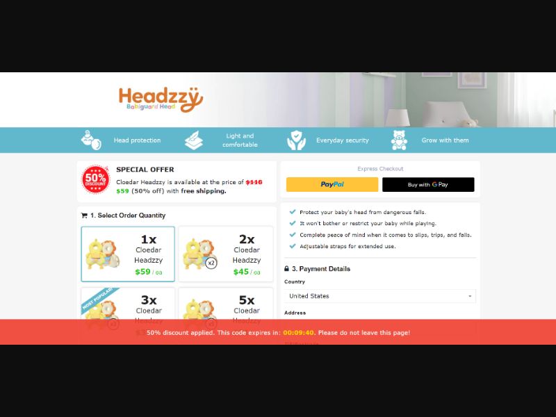 [WEB+MOB] Cloedar Headzzy – Babiguard Head /International (116 GEOs) CPS *FB/TT/Google/Taboola Pixel* [Approval Required]
