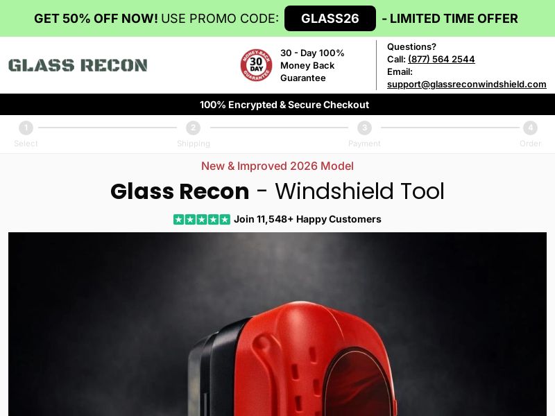 Glass Recon Windshield Cleaning Tool SS - US