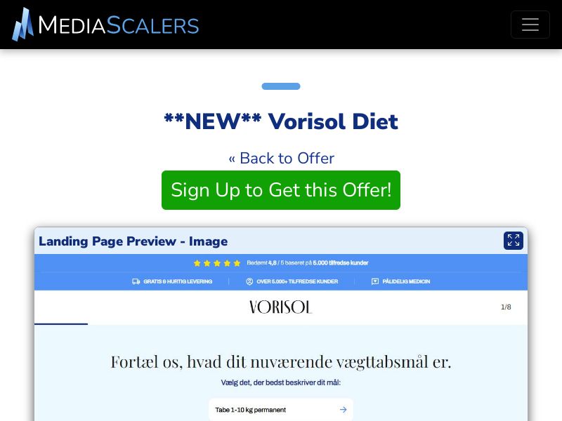 Vorisol Diet {+Quiz, DTC} [DK]
