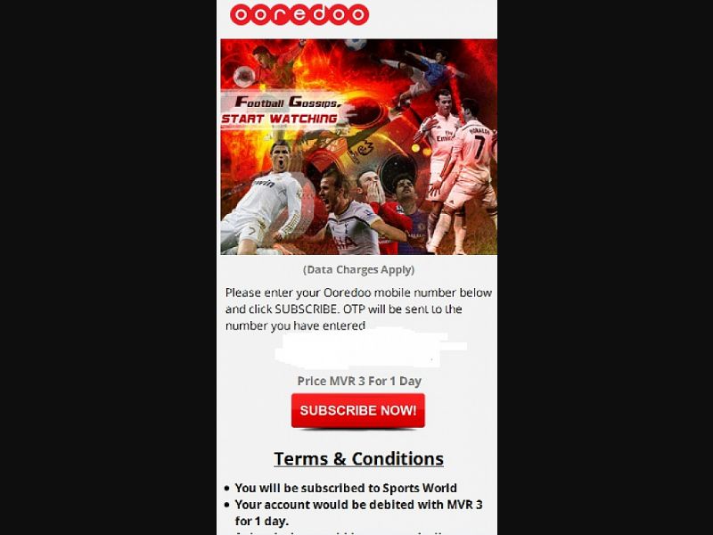 [MOB] Sports World /MV [Ooredoo] - 1 Click