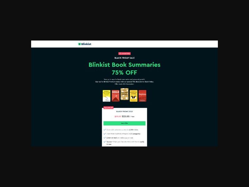 Blinkist - Podcast and Book Summary - CPS (US)