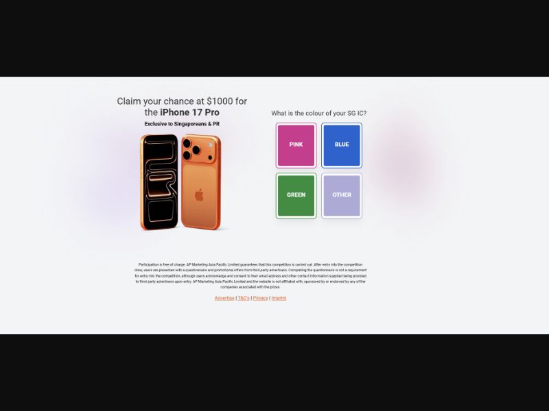 Iphone 17 pro SG (SG)