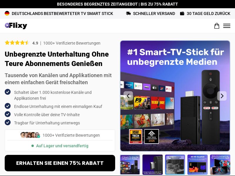 Ecom - Flixy TV Smart Stick - DE