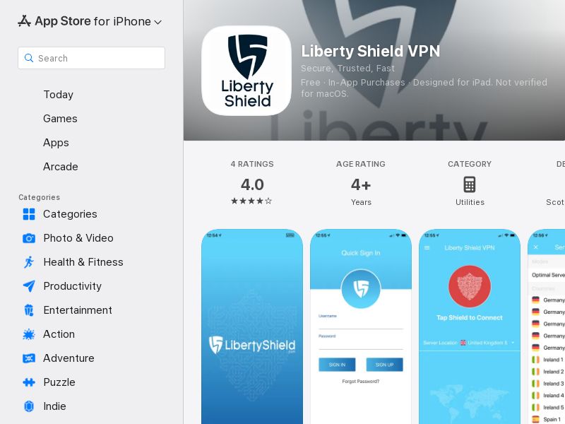 LibertyShieldVPN CPI [US] iOS