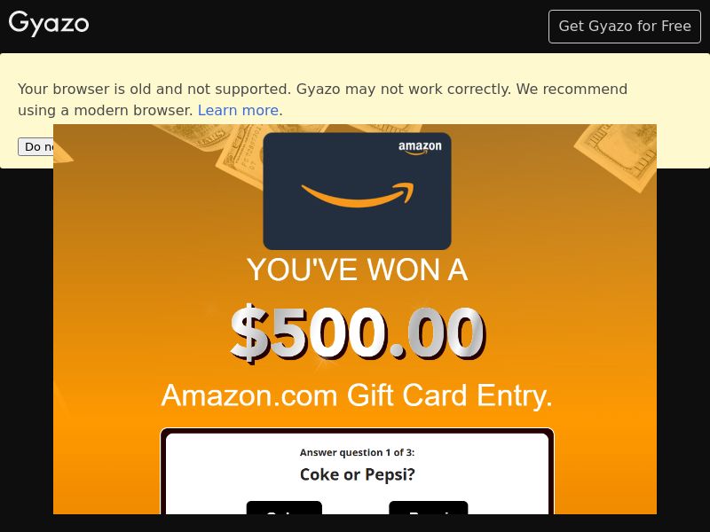 Everyday Winner Amazon $500 Gift Card - SOI - US