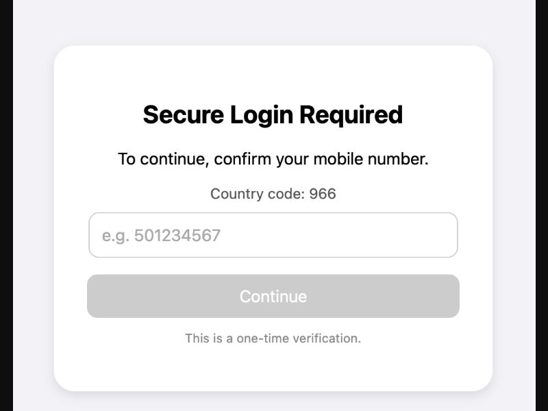 Secure login (SA)