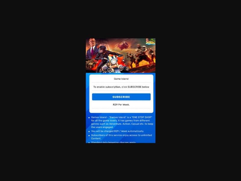 [MOB] OW - Games Island (Weekly Pack) /ZA [MTN] - 2 click