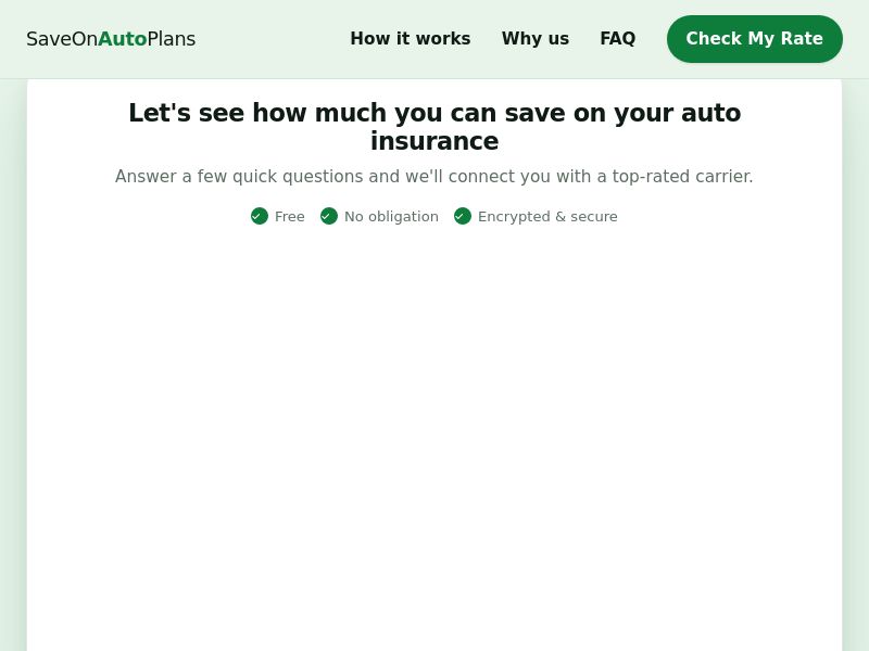 Save On Auto Plans - Car Insurance short form (US) [DIRECT]