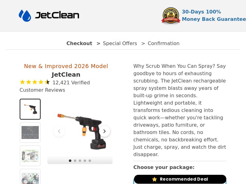 ! NEW OFFER - JetClean Power Washer - DTC [US,UK,DE,AT,AU] (Social,Banner,Native,Push,SEO,Search,Brand Bidding) - CPA