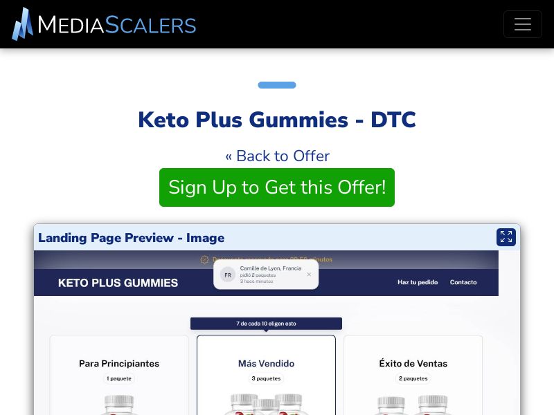 Keto Plus Gummies - DTC (Event Tracking) [ES]