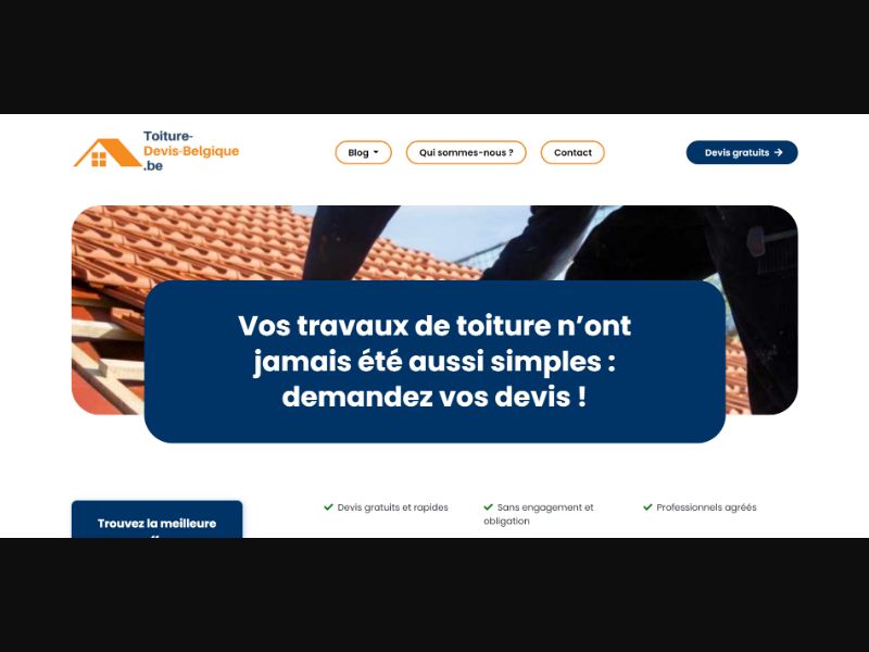 [WEB+MOB] Devis-Toiture-Belgique – Roofs and frames /BE(FR) SOI [Approval Required] ★Top