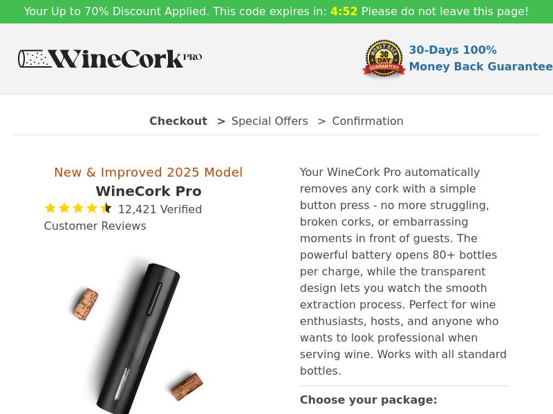 WineCork Pro SS - US