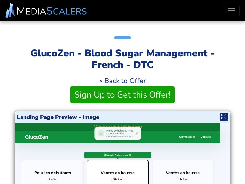 GlucoZen - Blood Sugar Management - French - DTC (Event Tracking) [FR, BE]