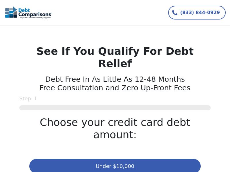 Debt Settlement 10K (Debt Comparisons) | CPL Referral Traffic | US | Pre-Approval