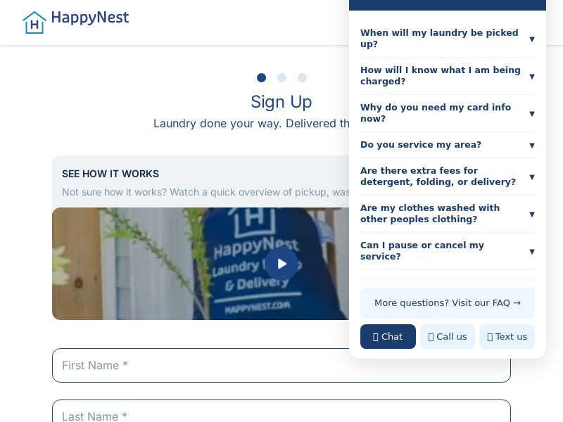 HappyNest Laundry Service | Never Do Laundry Again! | US