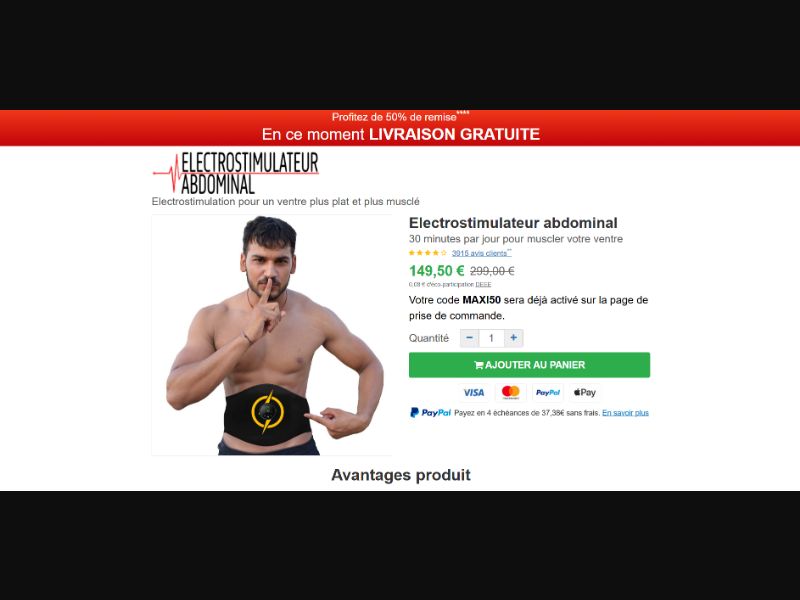 [WEB+MOB] Super electro abdo - Abdominal electrostimulator /FR CPS *FB Pixel*