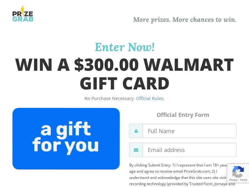 PrizeGrab - $300 Walmart Gift Card_CPL DOI_US